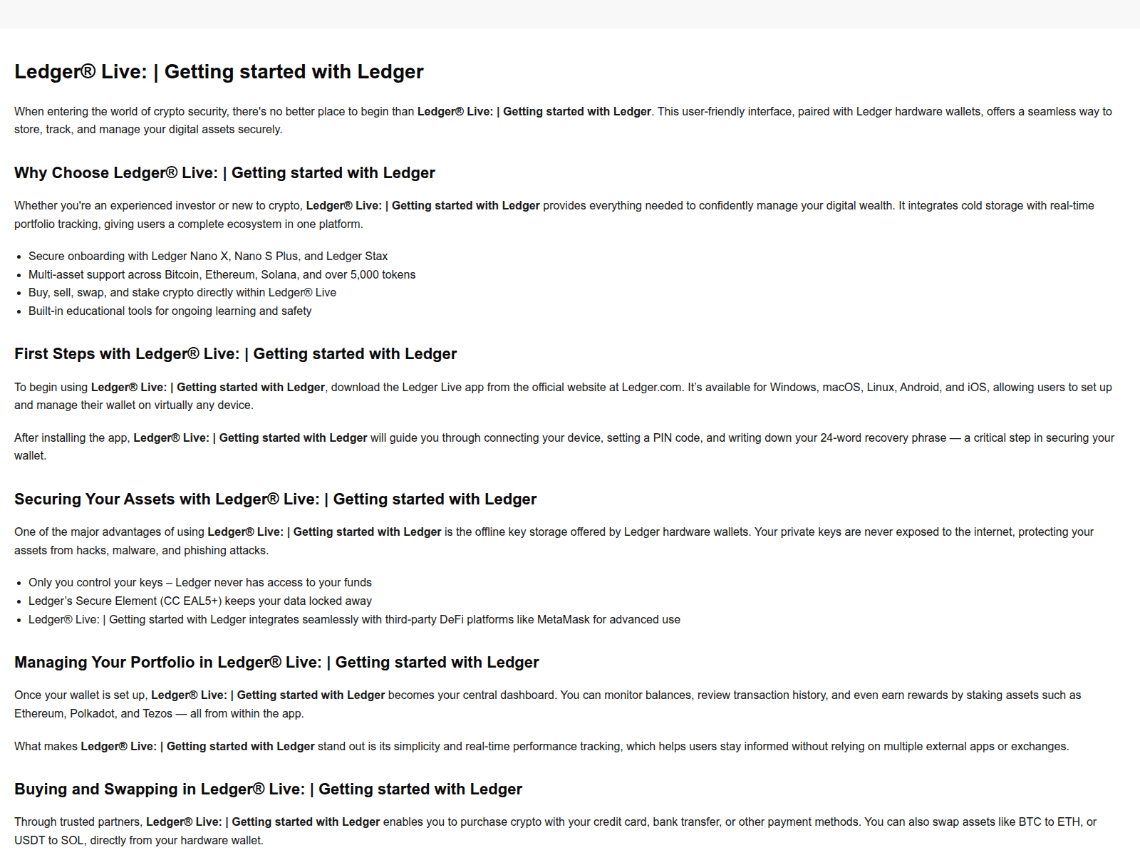 Forensic screenshot of connect-live-ledger-info.pages.dev showing the phishing page layout