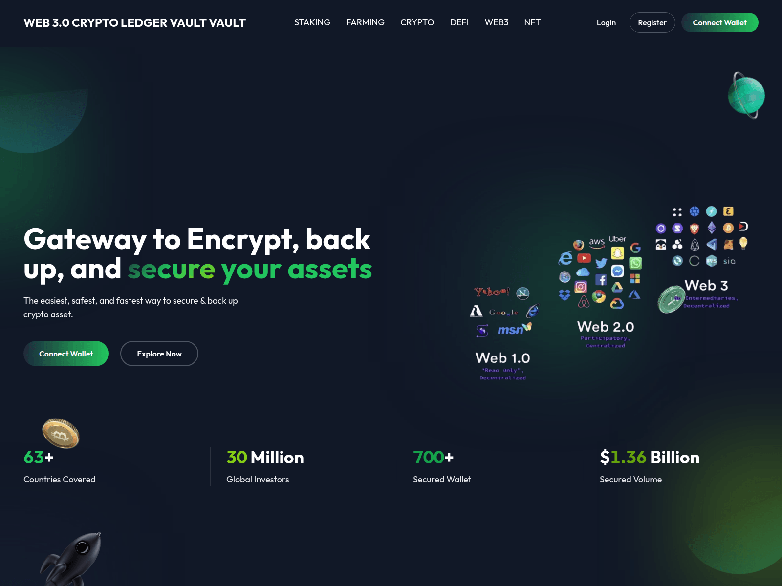 Forensic screenshot of web3cryptoledgersvault.com