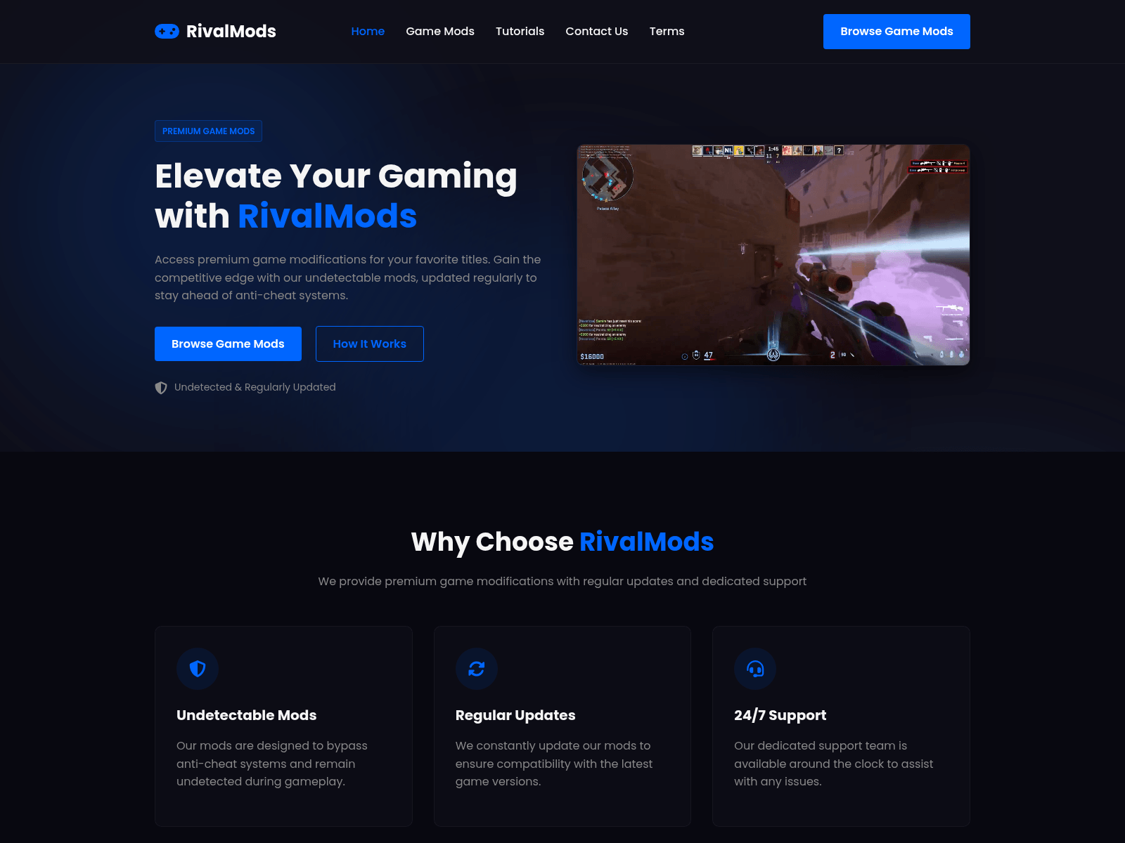 Forensic screenshot of rivalmods.org