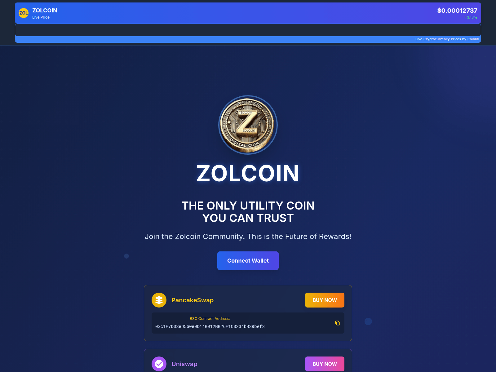 Forensic screenshot of zolcoin.com