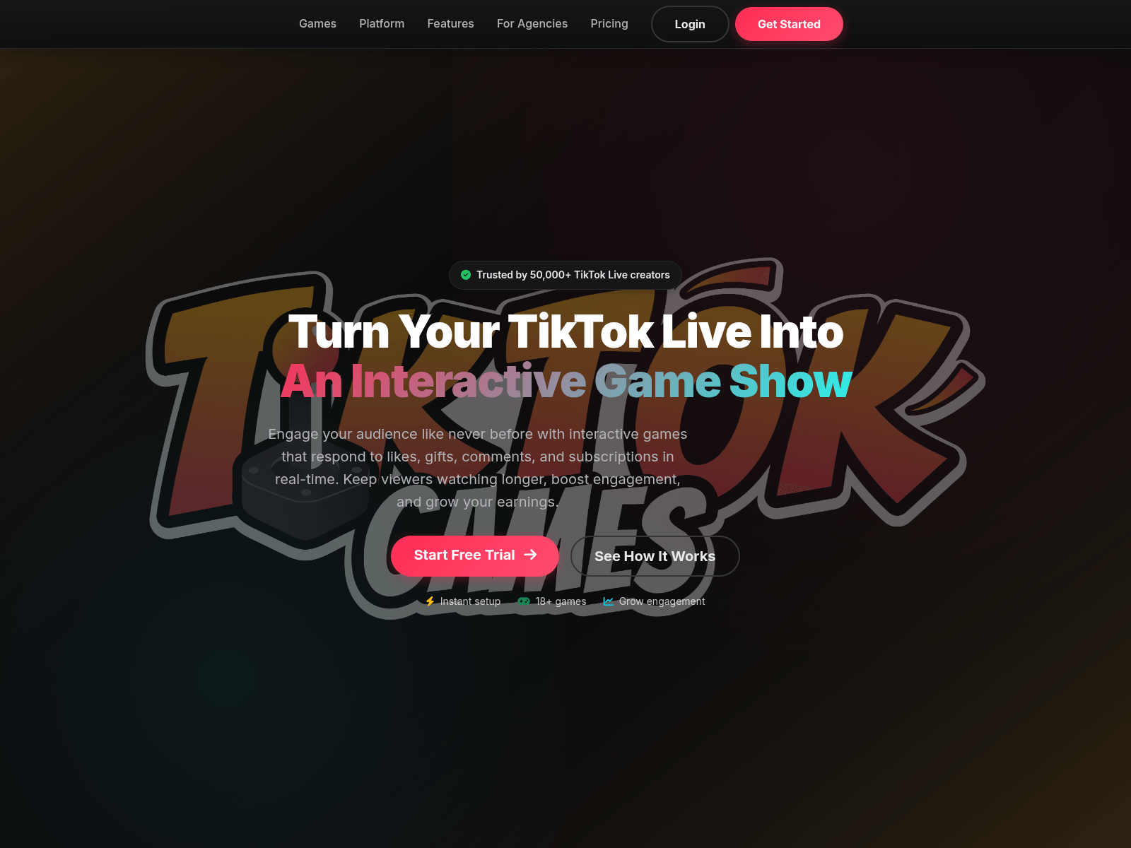 Screenshot of www.tiktokgames.co.uk