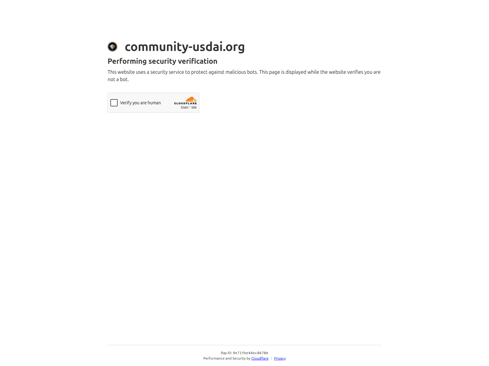 Forensic screenshot of community-usdai.org