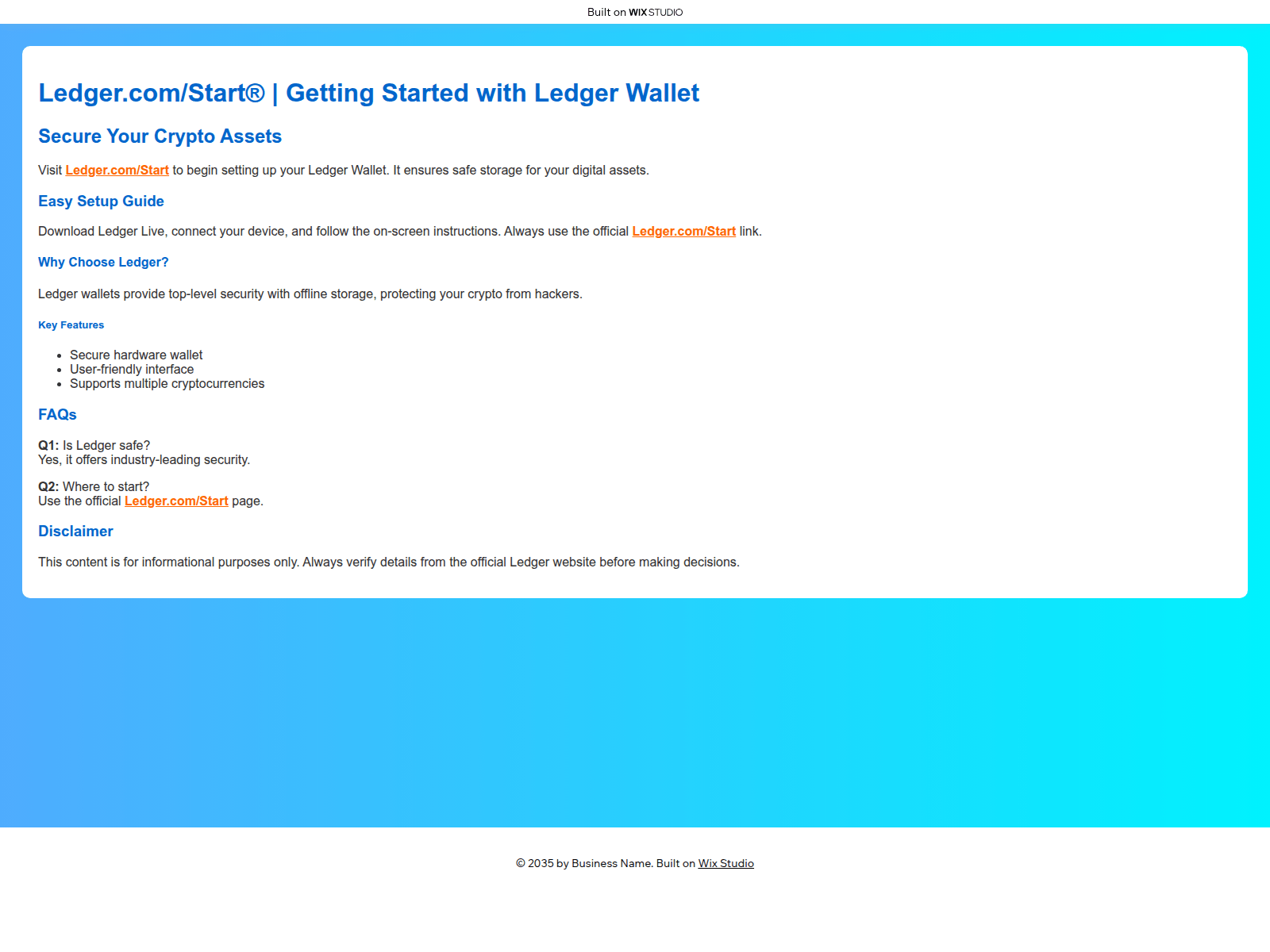 Screenshot of homepage-intro.wixstudio.com