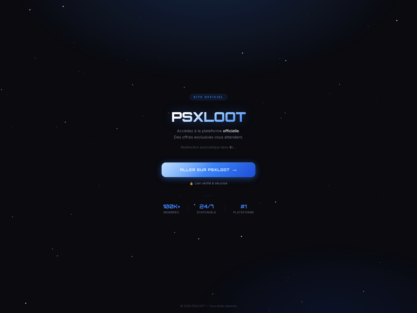 Forensic screenshot of psxloot.io