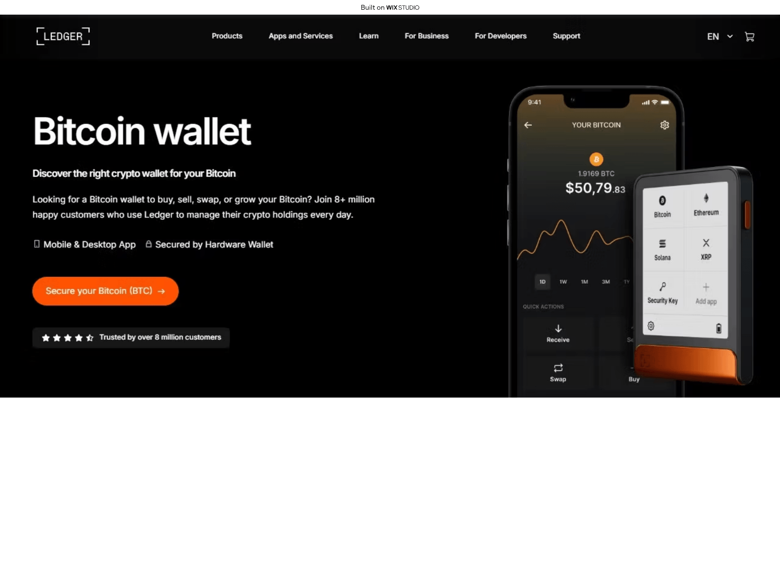 Screenshot of live-en-us.wixstudio.com