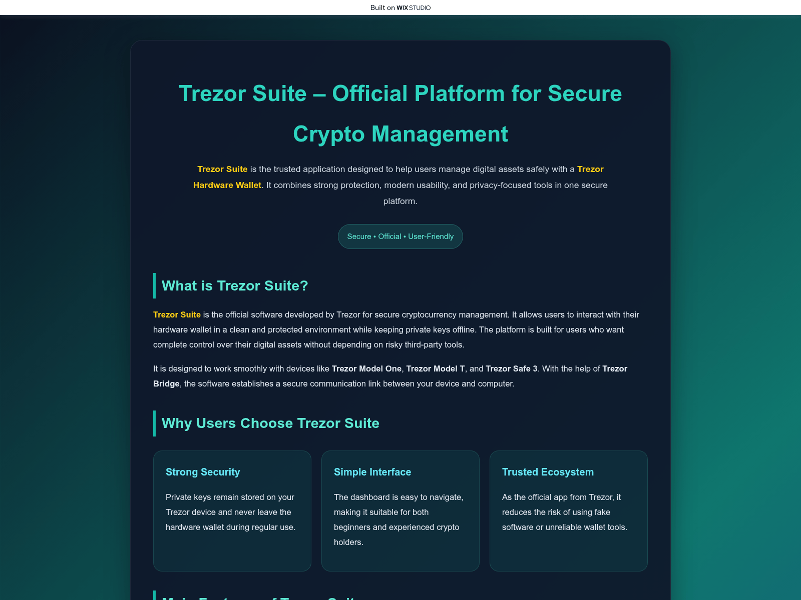 Forensic screenshot of global-suites.wixstudio.com