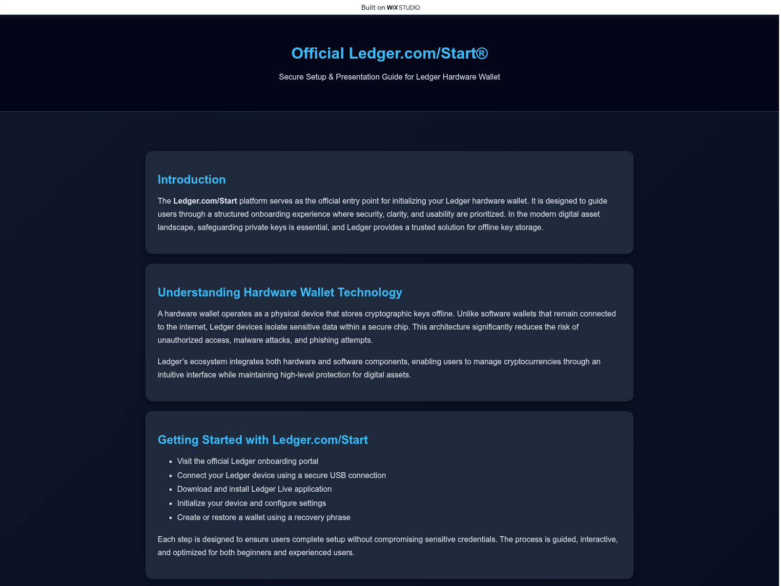 的截图 starts-ledgr.wixstudio.com
