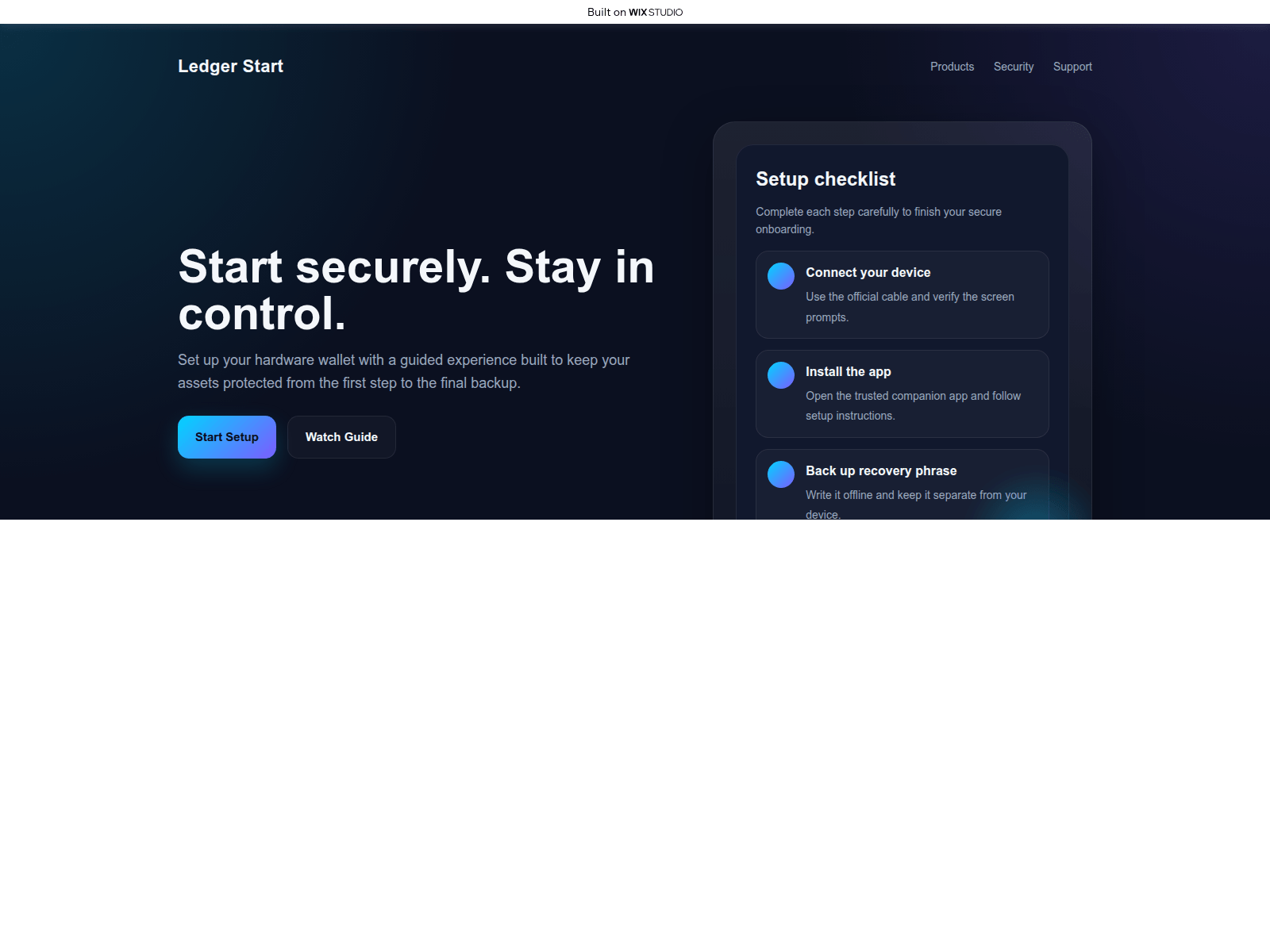 的截图 ledgeenstarted.wixstudio.com