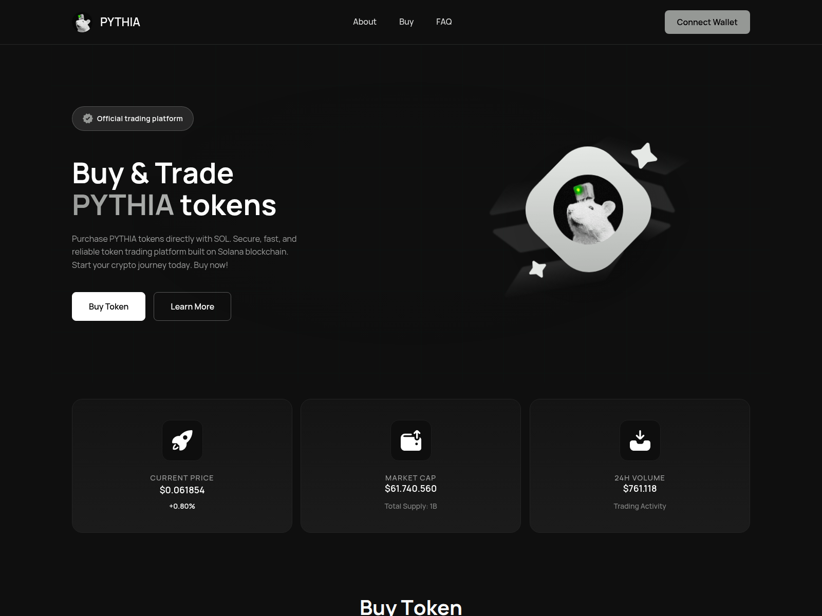 Forensic screenshot of pythiamigrate.xyz