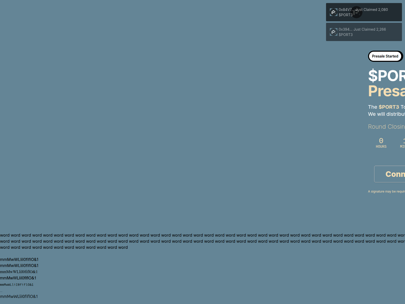 Forensic screenshot of port3-ct86.pages.dev