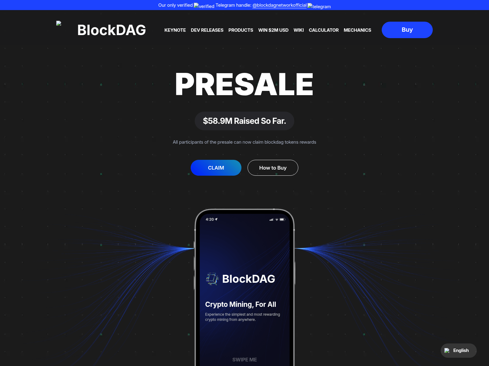 Forensic screenshot of claim-blockdagtoken.pages.dev