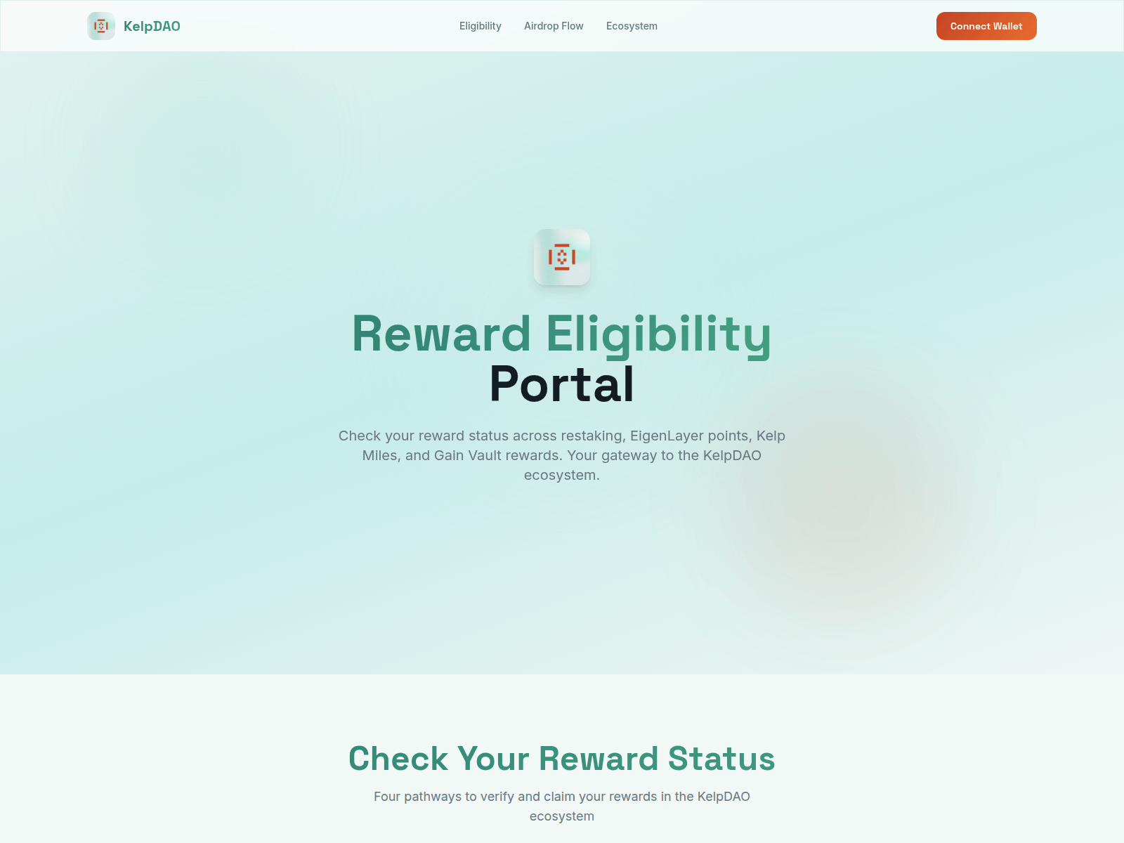 Forensic screenshot of kelpdaoeligibility.com