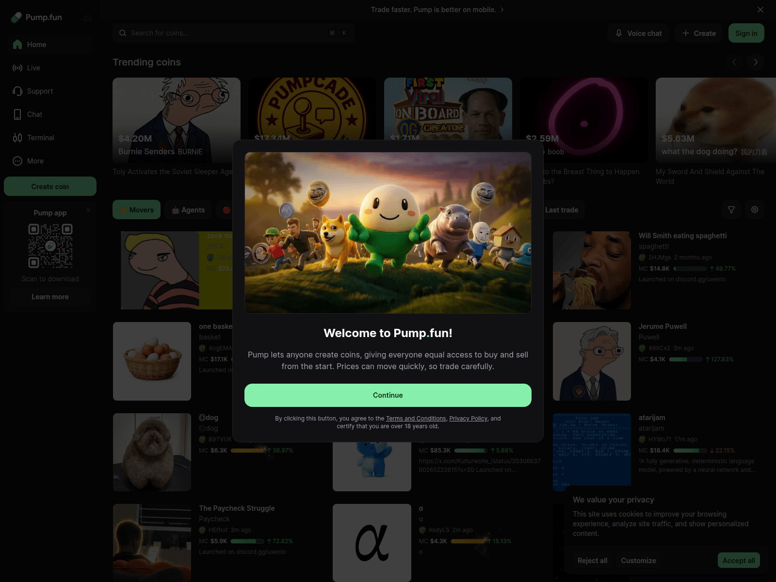 Forensic screenshot of moonshot-uvote.fun