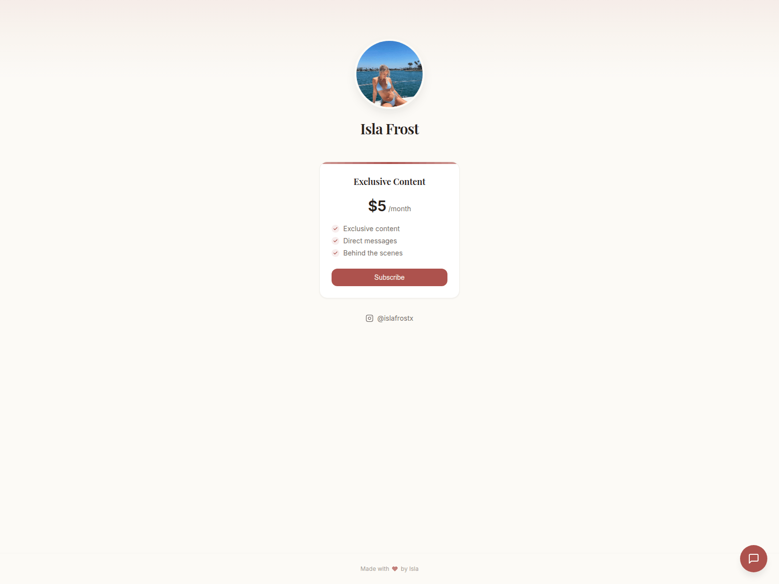 Forensic screenshot of islafrostx.site