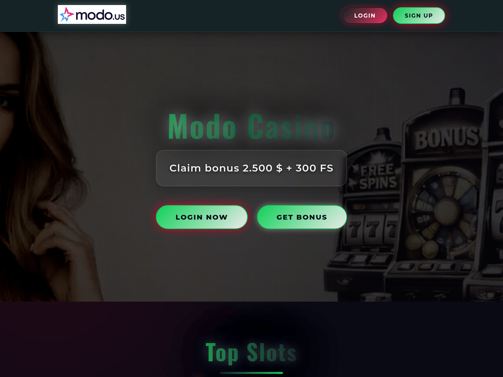 Forensic screenshot of modocasinoca.com