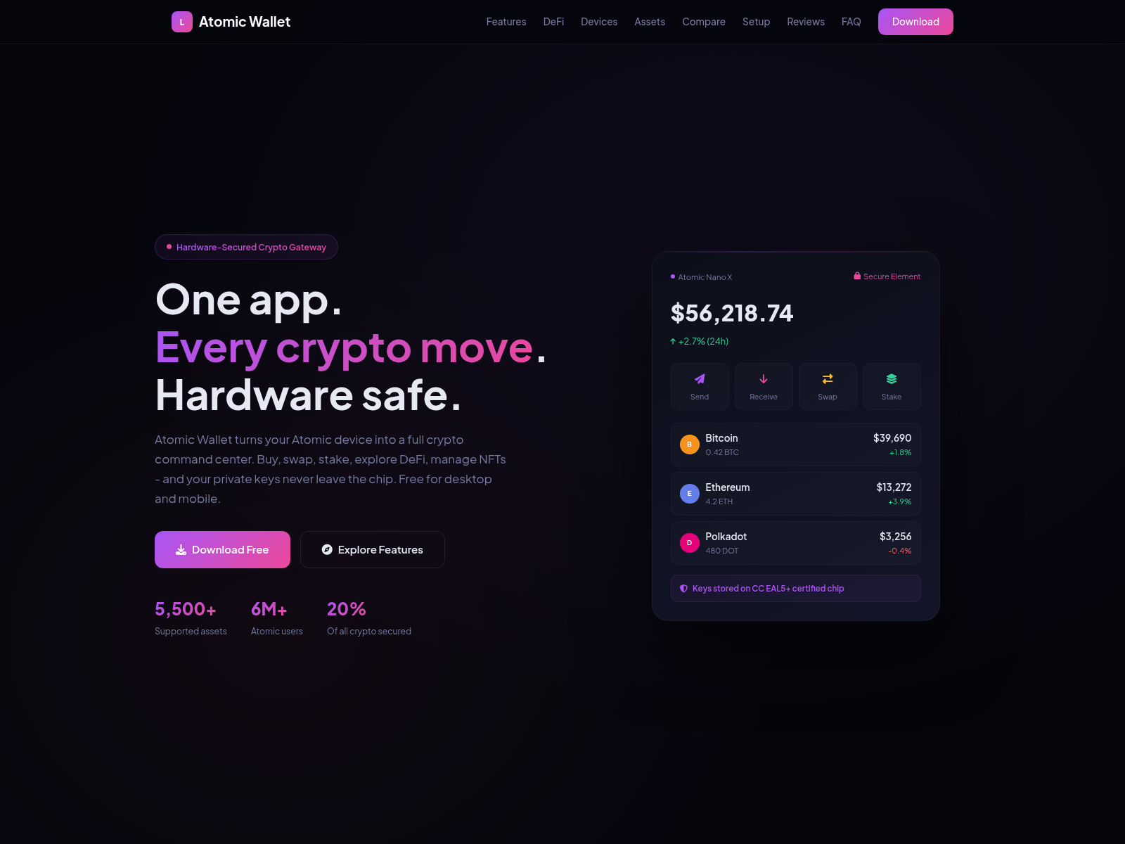 Forensic screenshot of atomikwallet.com.co