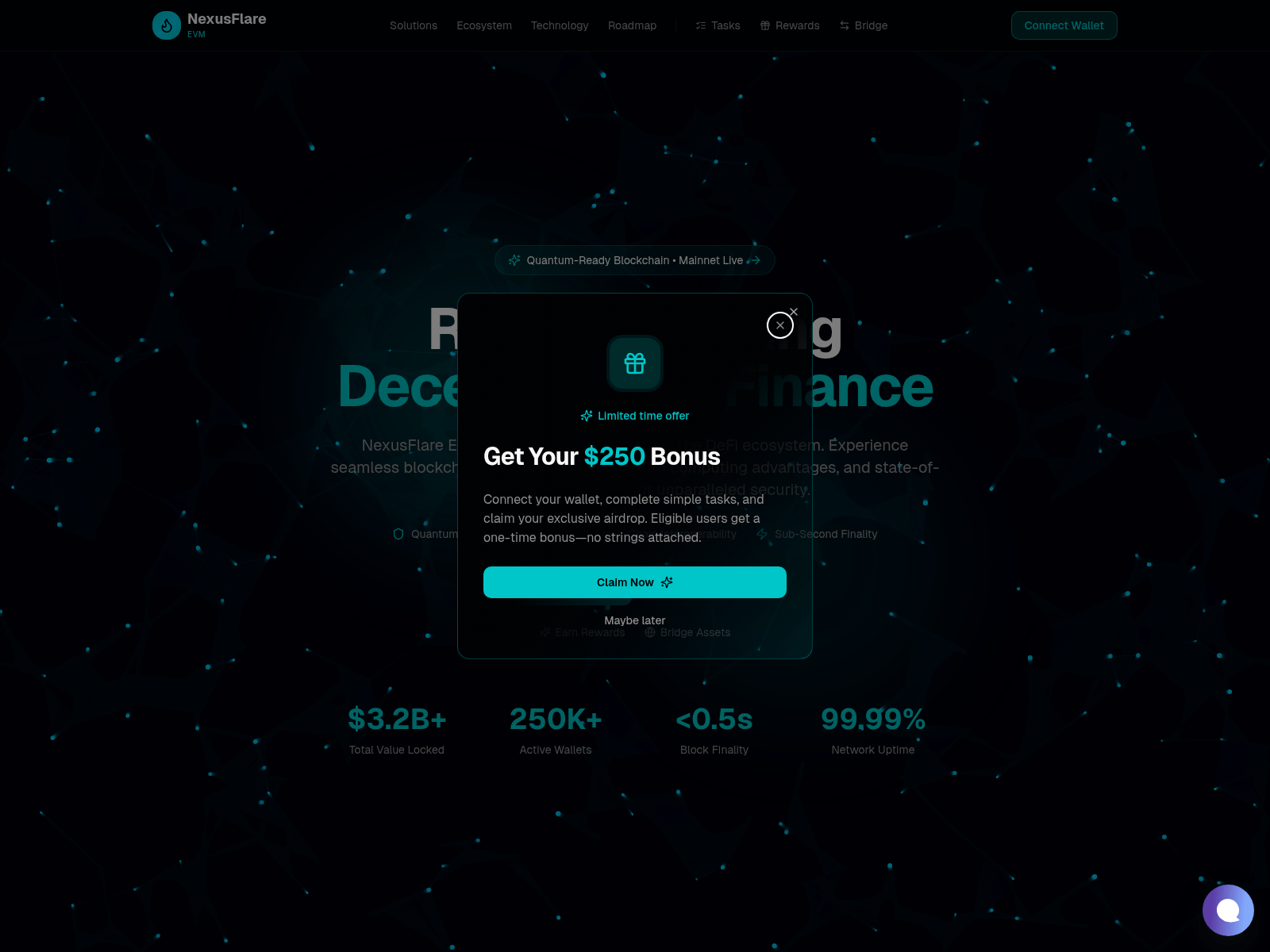 Forensic screenshot of www.nexusflare.live
