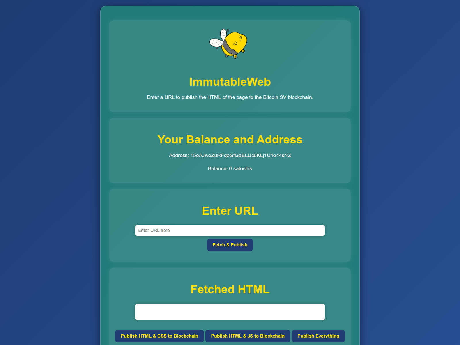 Forensic screenshot of immutableweb.com