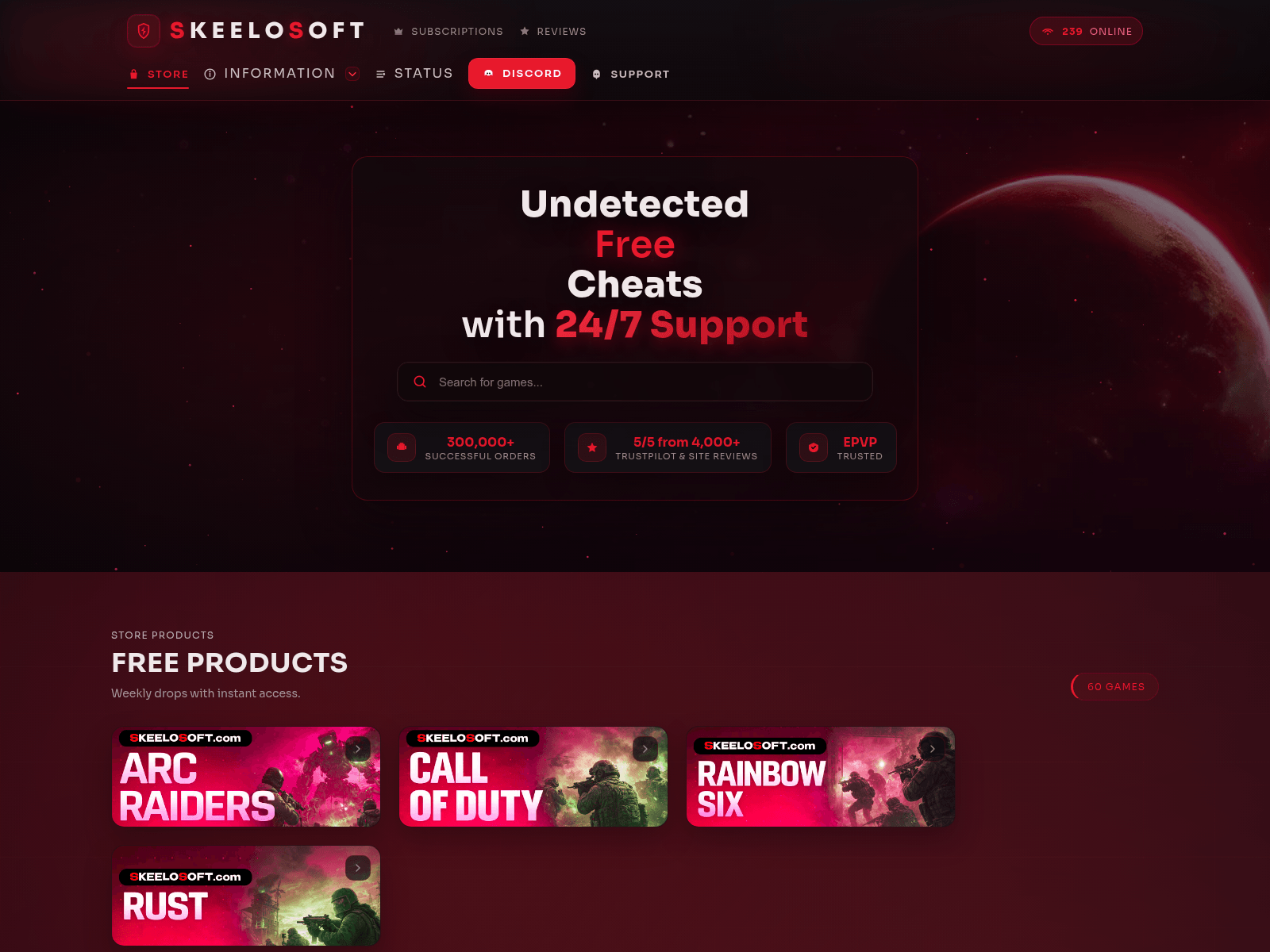 Forensic screenshot of skeelosoft.com