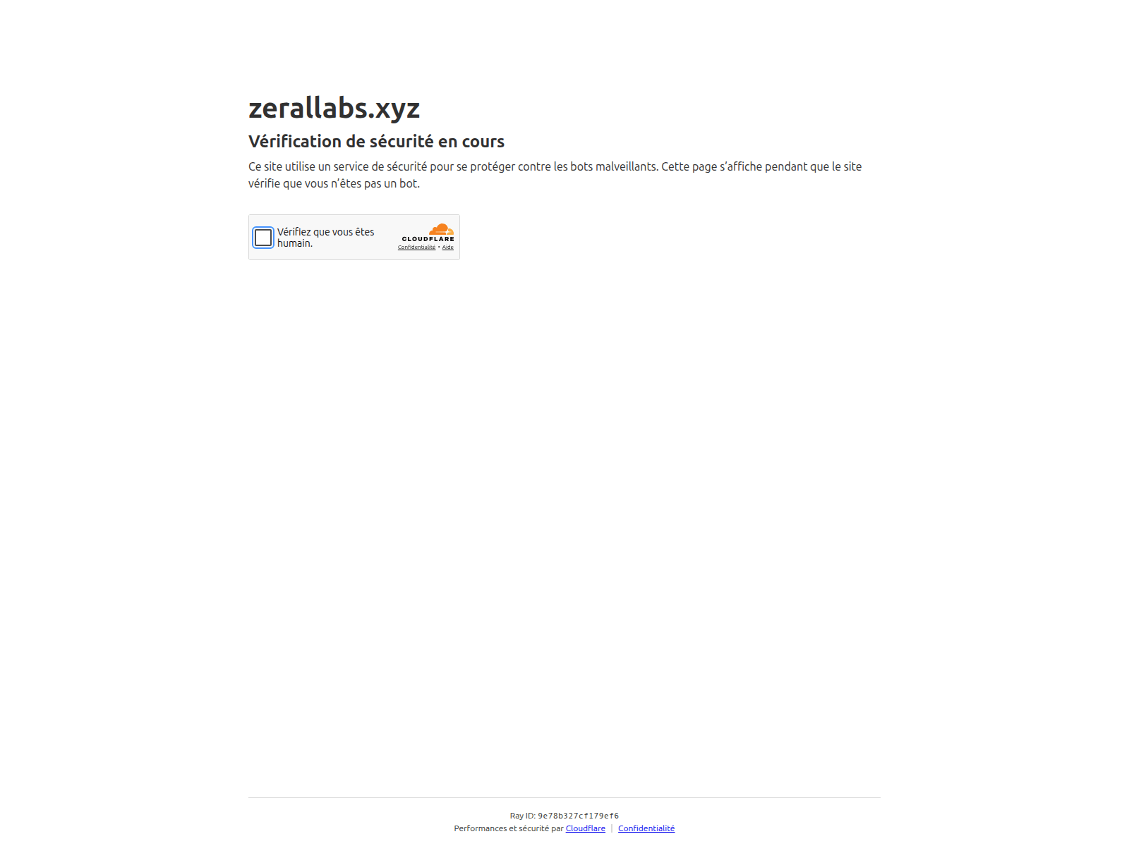 Forensic screenshot of zerallabs.xyz