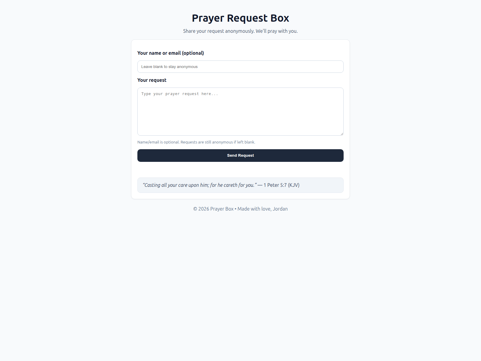 Forensic screenshot of www.prayerbox.xyz