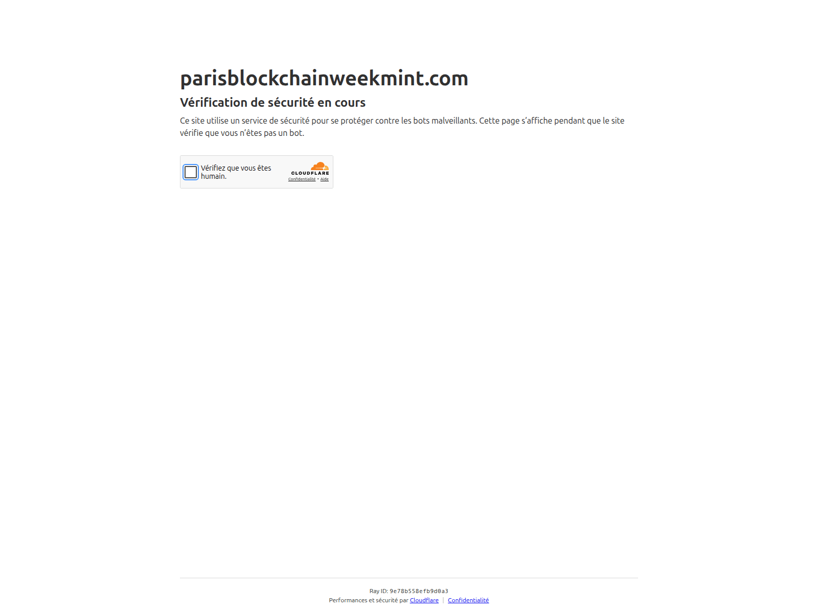 Forensic screenshot of parisblockchainweekmint.com
