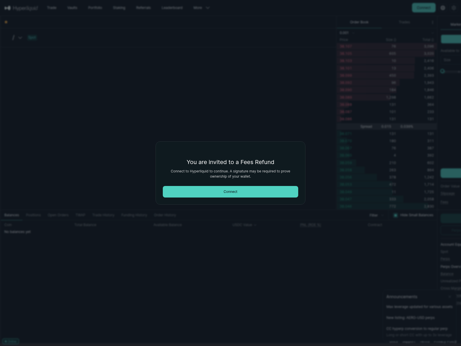 Forensic screenshot of app.hypertiquid.xyz
