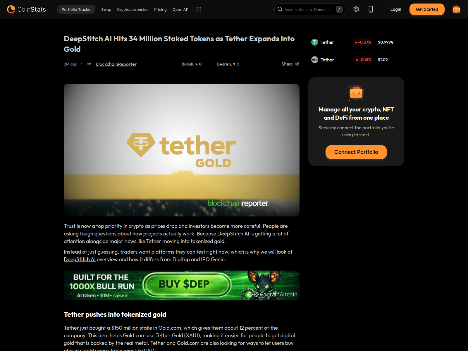 Forensic screenshot of dep72t-coinstats.com