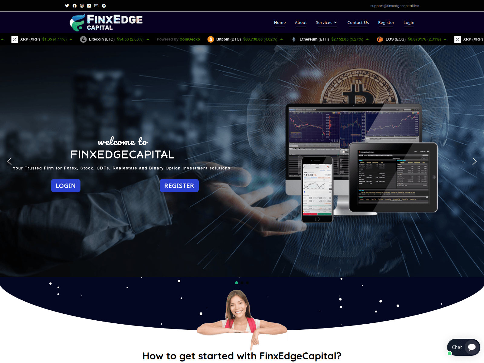 Screenshot di finxedgecapital.live