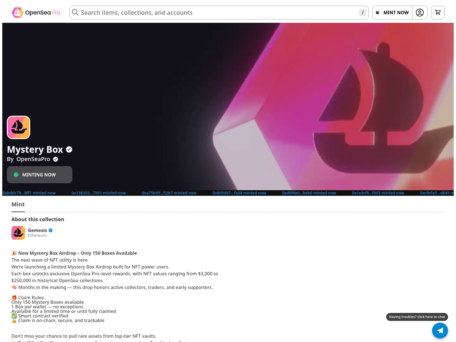 Forensic screenshot of projectlicks-box06.vercel.app