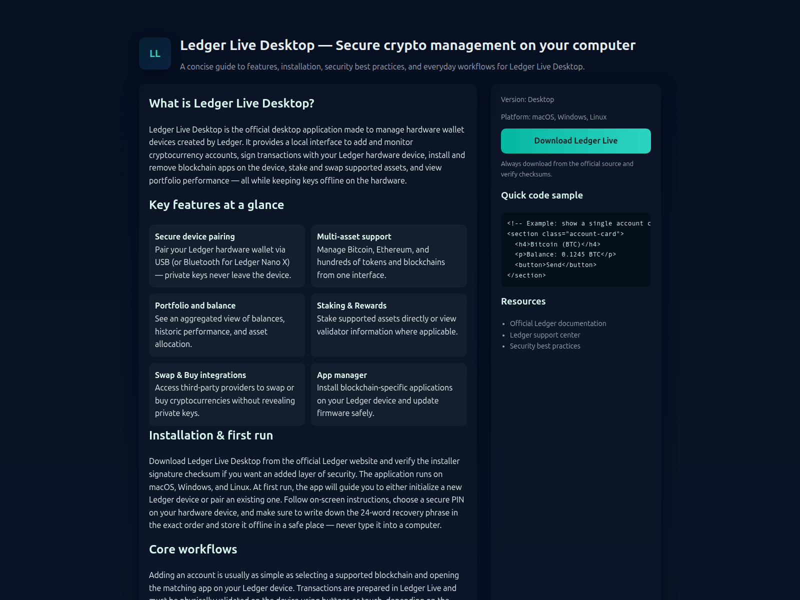 Forensic screenshot of desktop-ledeger-help.pages.dev