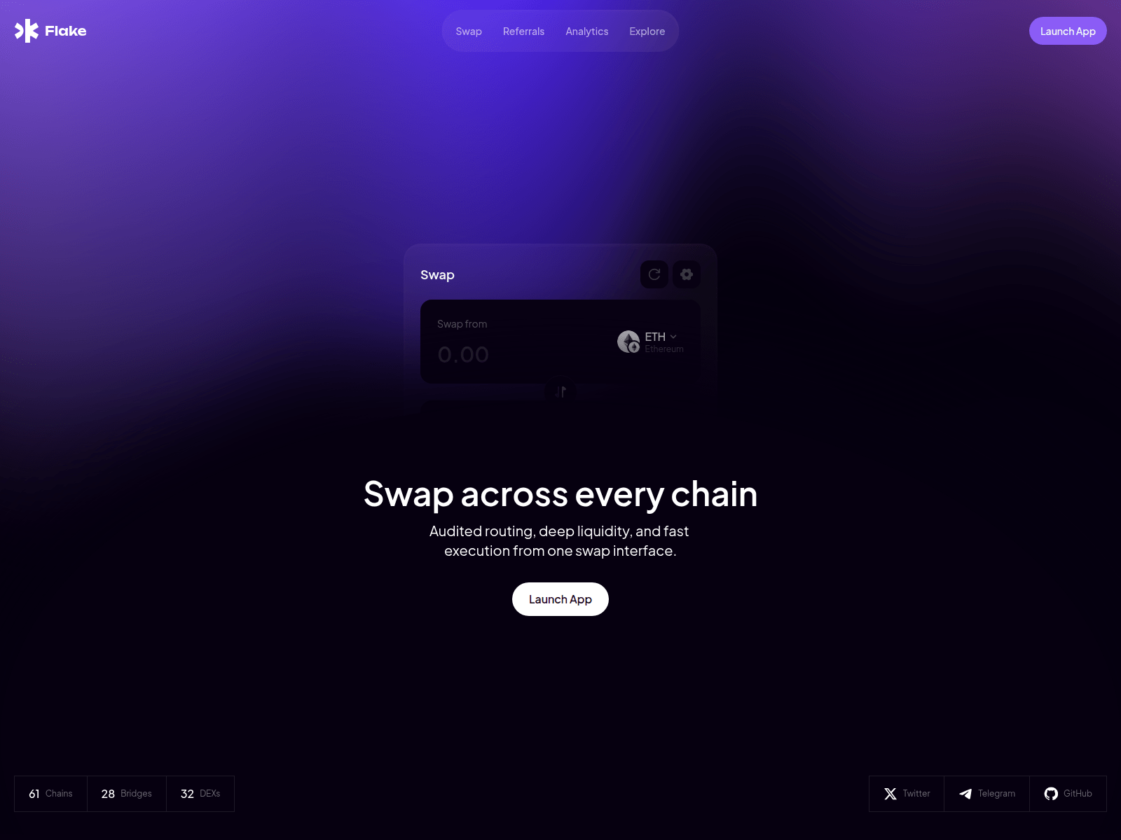 Forensic screenshot of flake.exchange