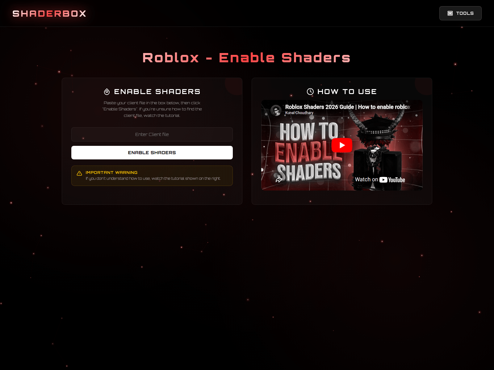Forensic screenshot of shaderbox.pro