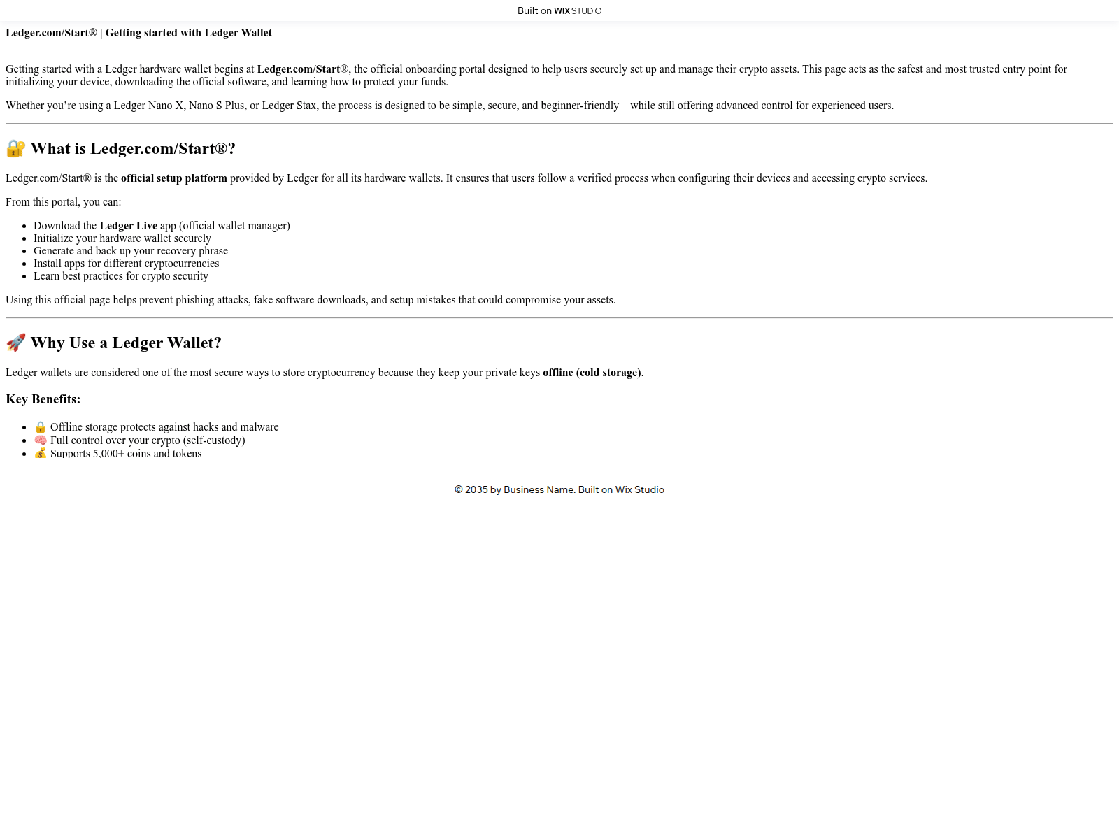 Screenshot of legdar-started.wixstudio.com