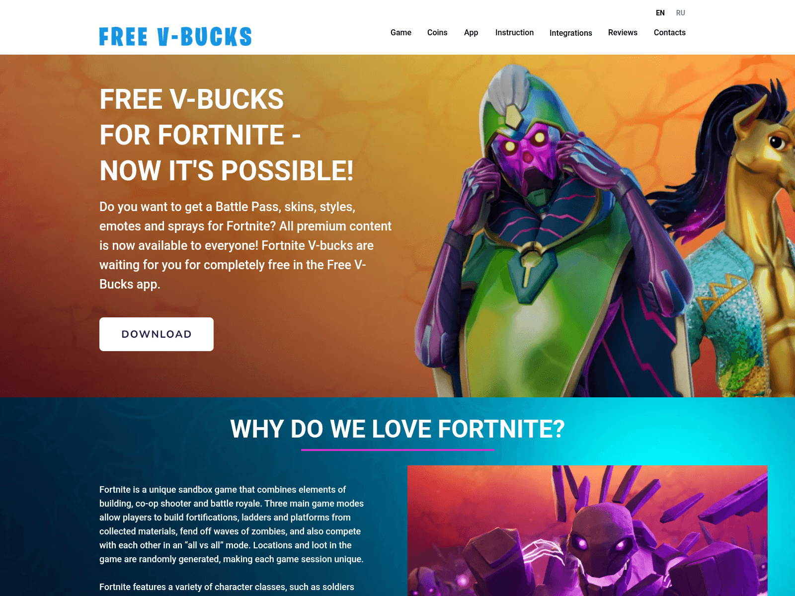 Screenshot of frtnt.freecards.gift