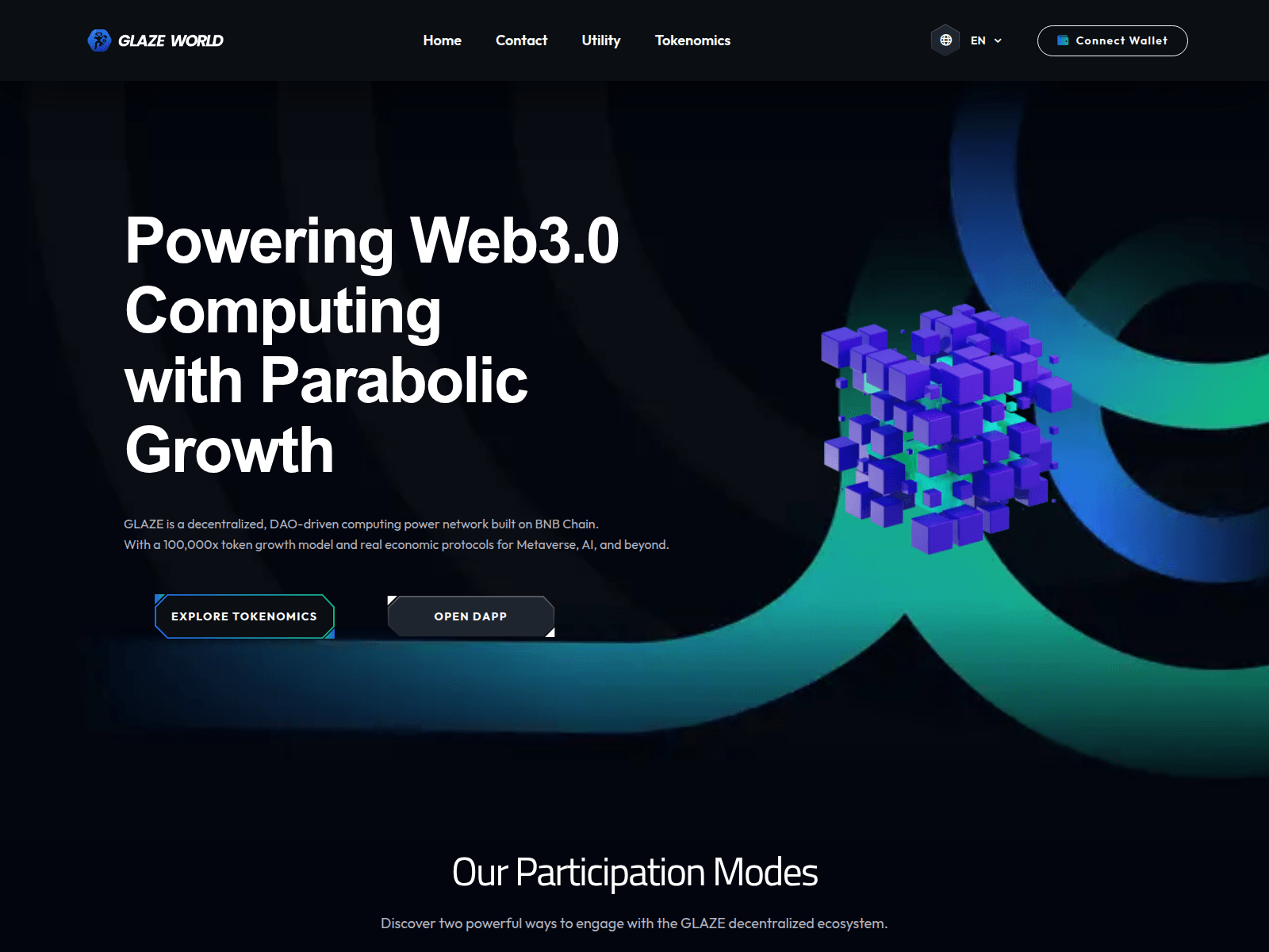 Forensic screenshot of glazeworld.xyz