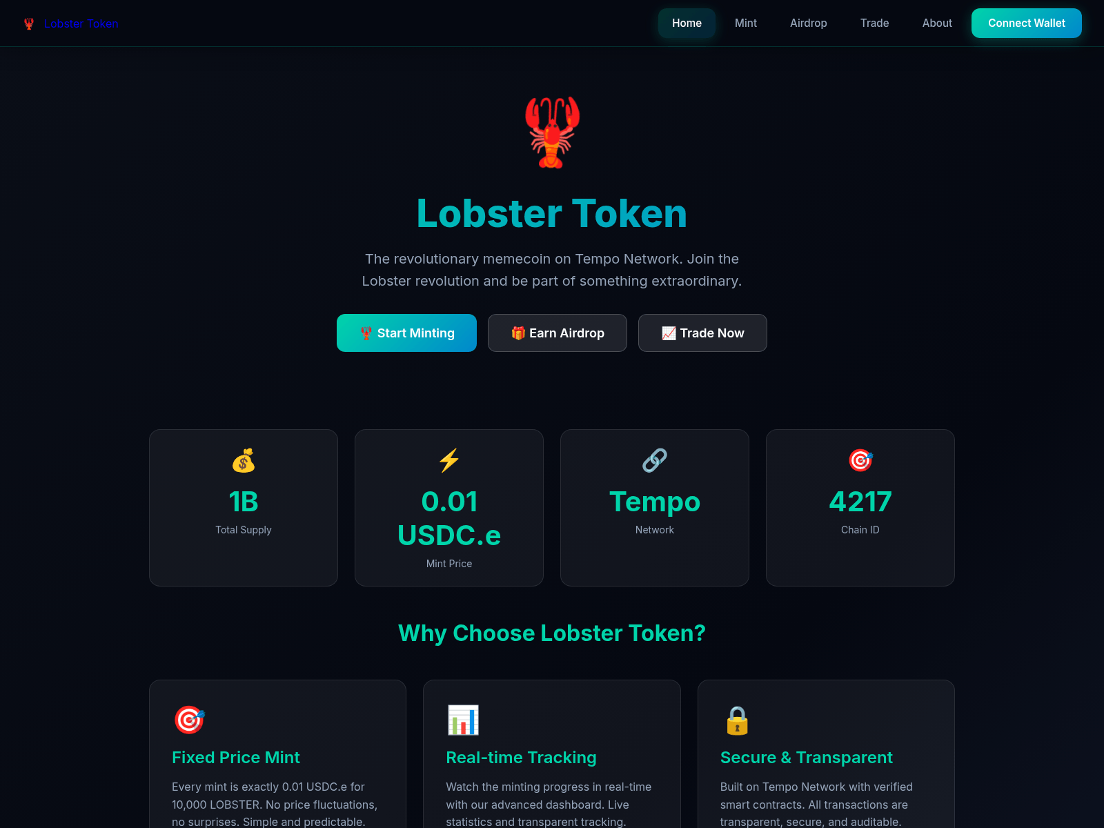 Forensic screenshot of lobster-tempo.com