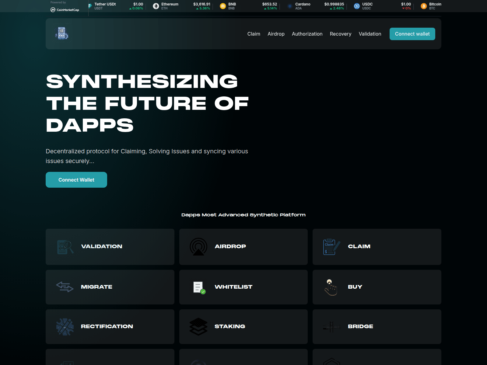 Forensic screenshot of chaindexweb.vercel.app