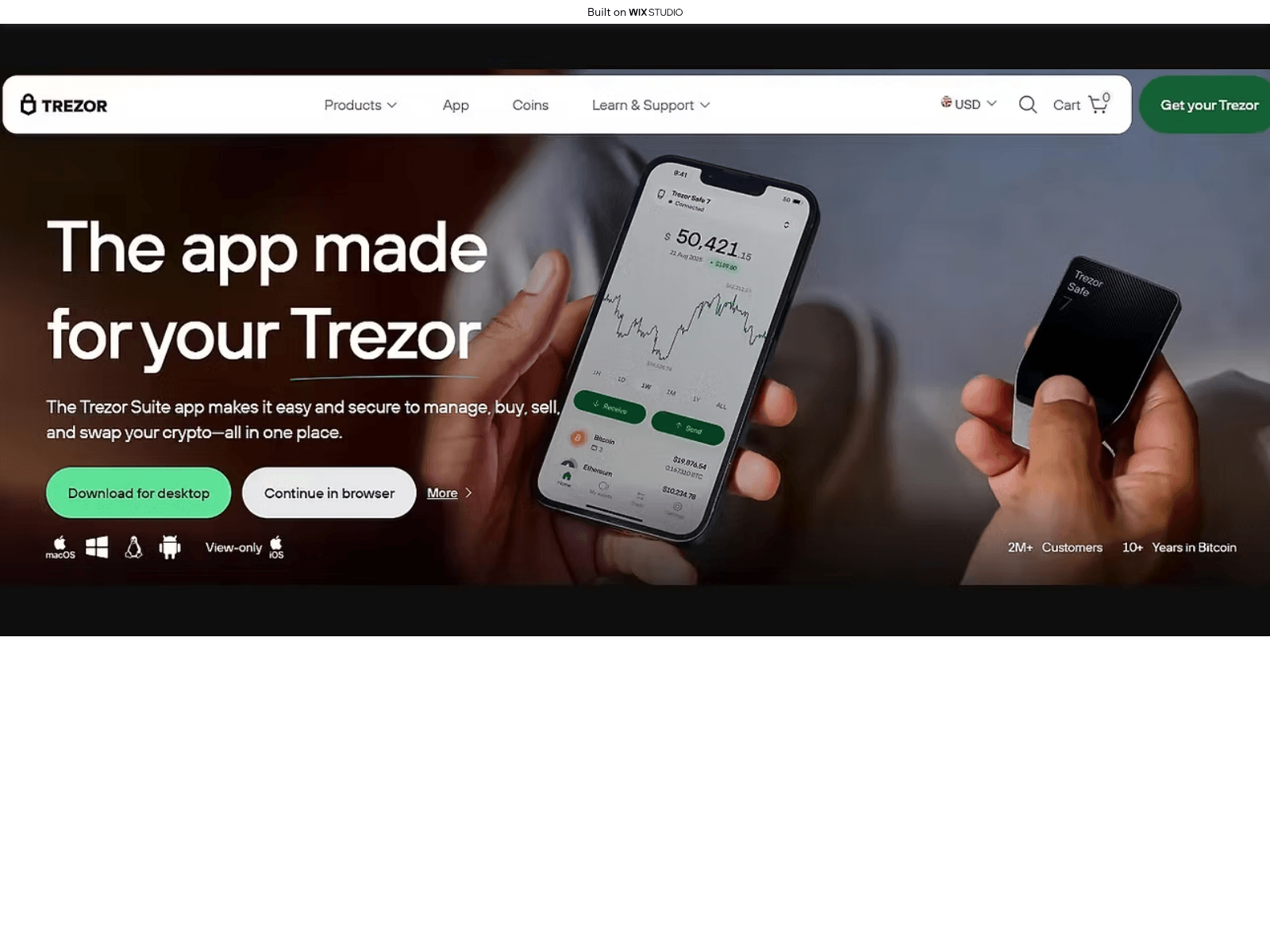 Forensic screenshot of trzosuite.wixstudio.com