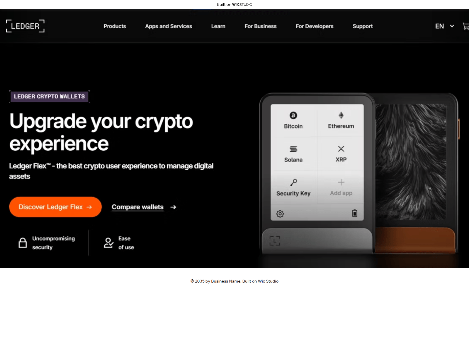 Forensic screenshot of desklive-ledgar.wixstudio.com