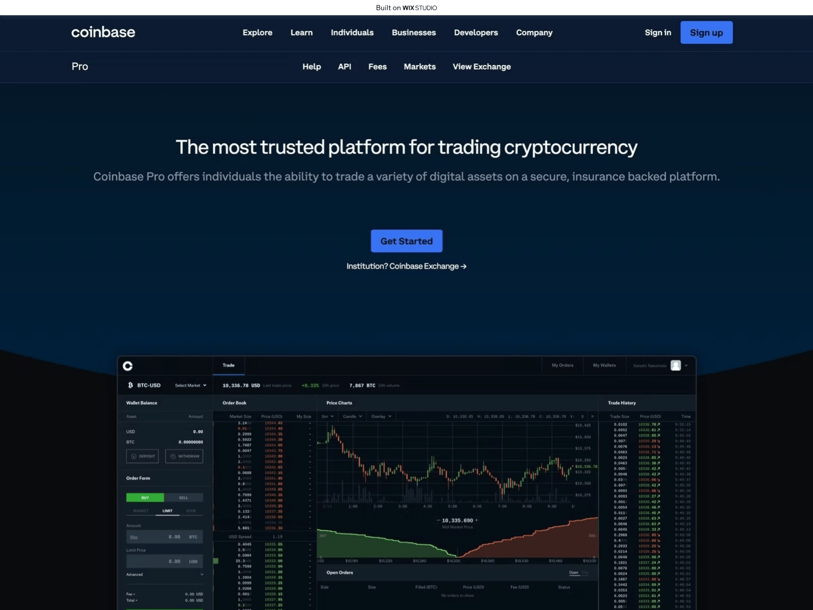 Forensic screenshot of startedbasepro.wixstudio.com