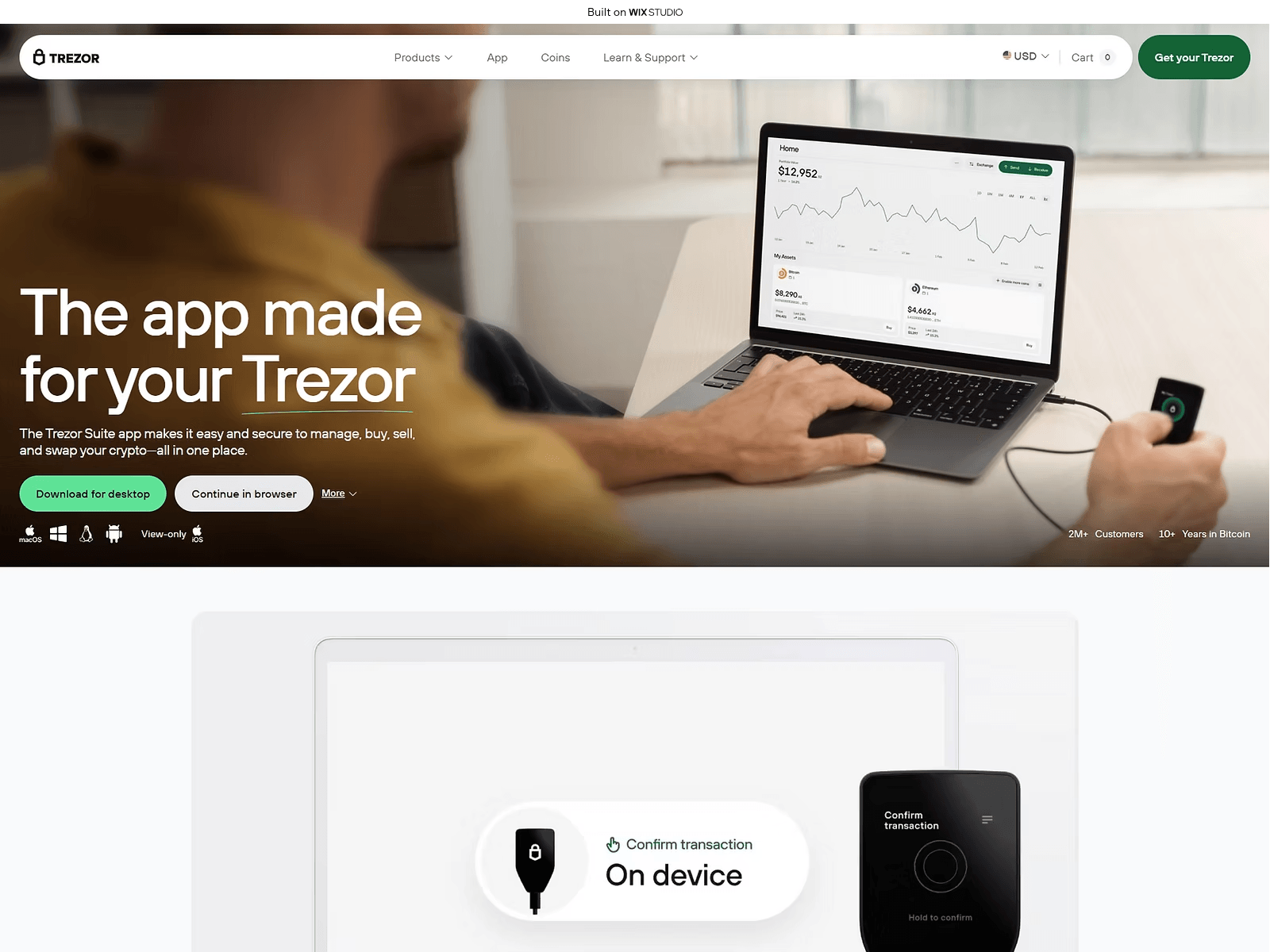 Forensic screenshot of homepage-trexo.wixstudio.com