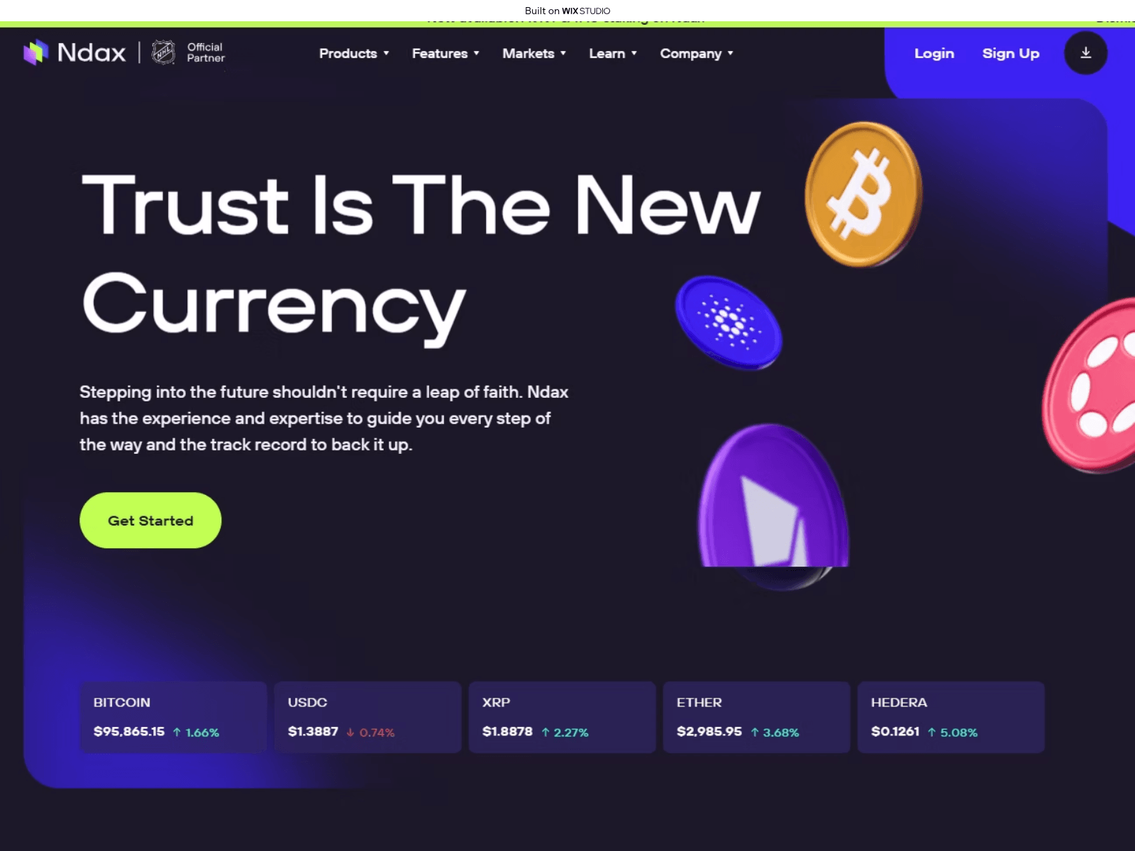 Forensic screenshot of homepage-nd.wixstudio.com