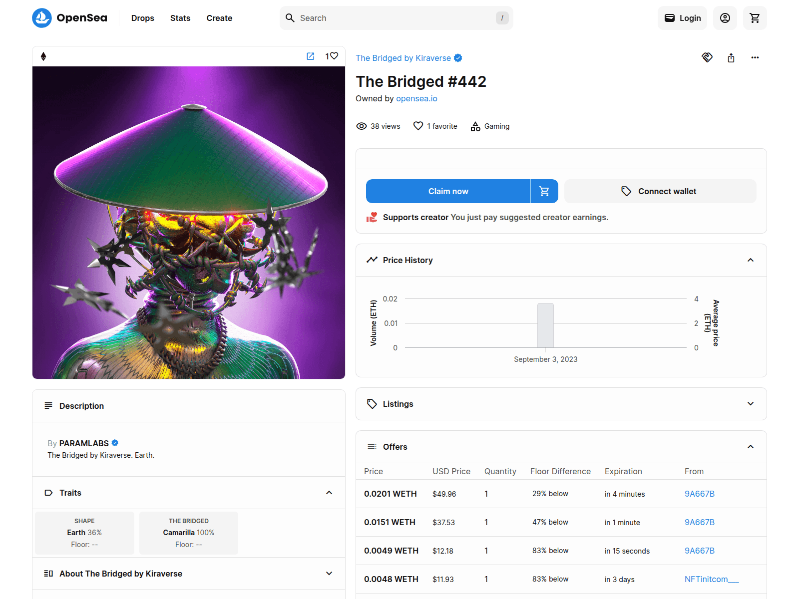 Forensic screenshot of nft-openseaclaims.web.app