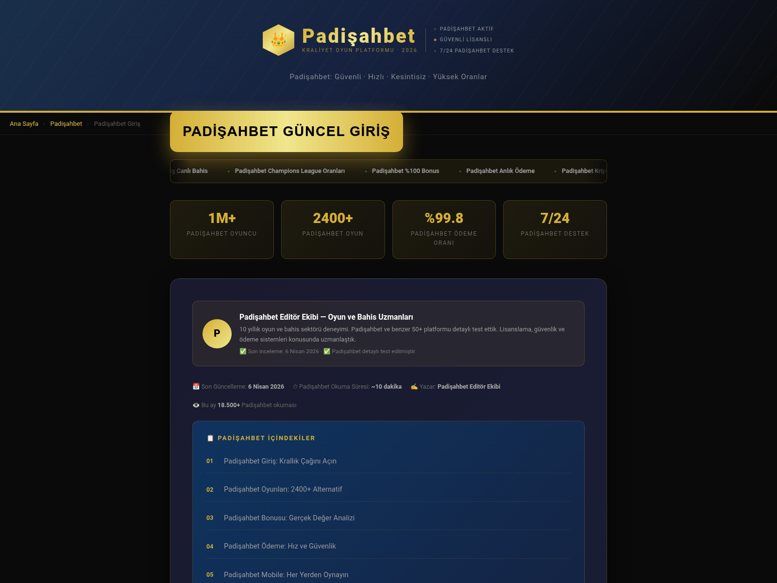 Forensic screenshot of tr.padisahbet2026gunceladres.com