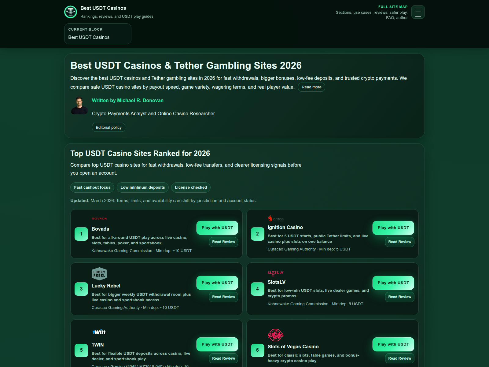 Forensic screenshot of usdtcasino.us