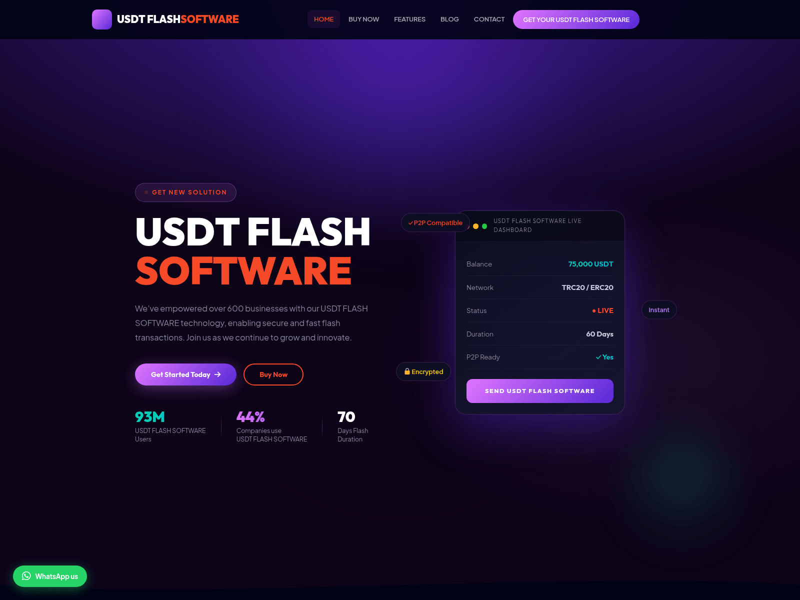 Forensic screenshot of usdtflashsoftware.sale