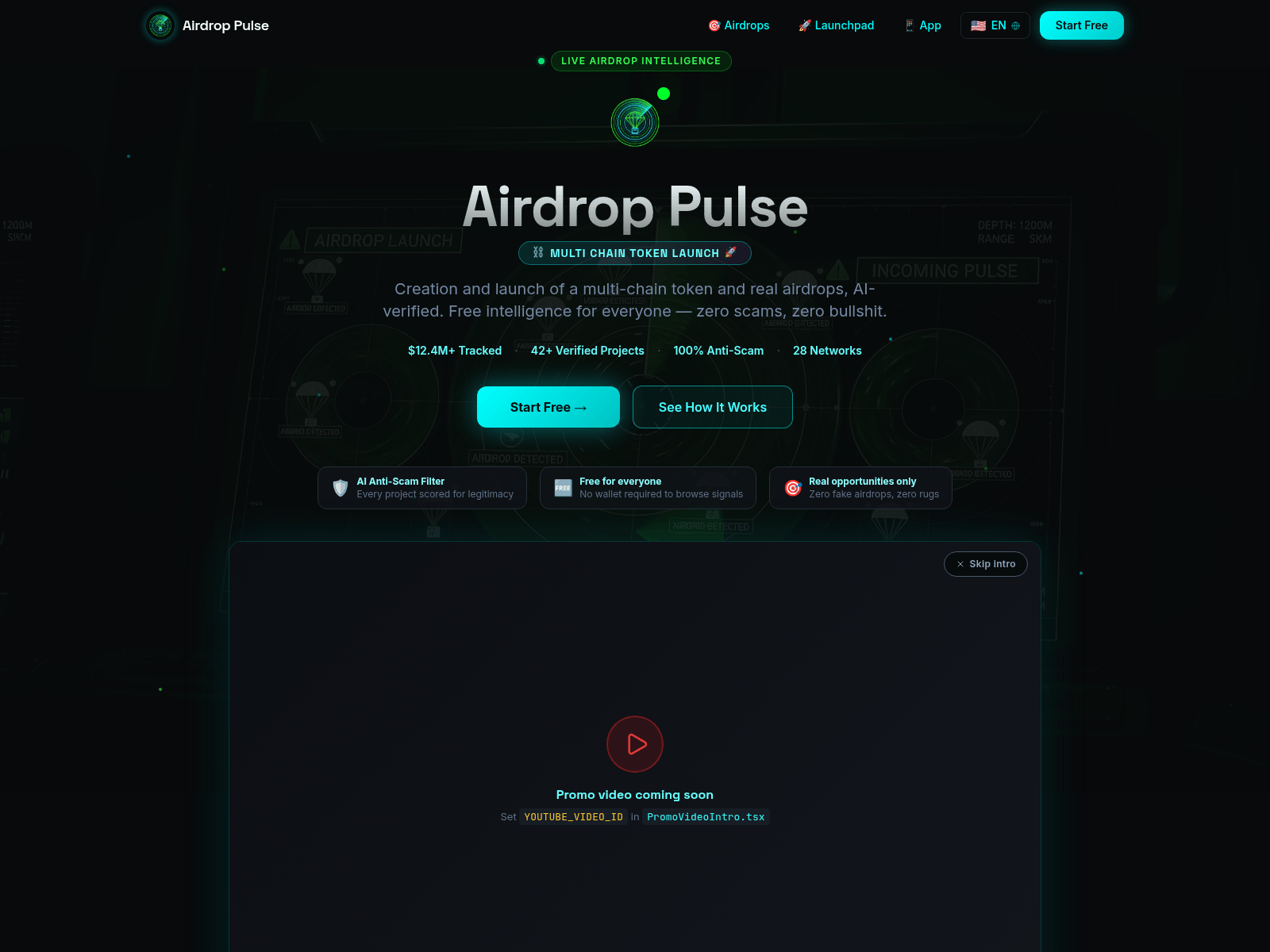 Forensic screenshot of airdroppulse.app