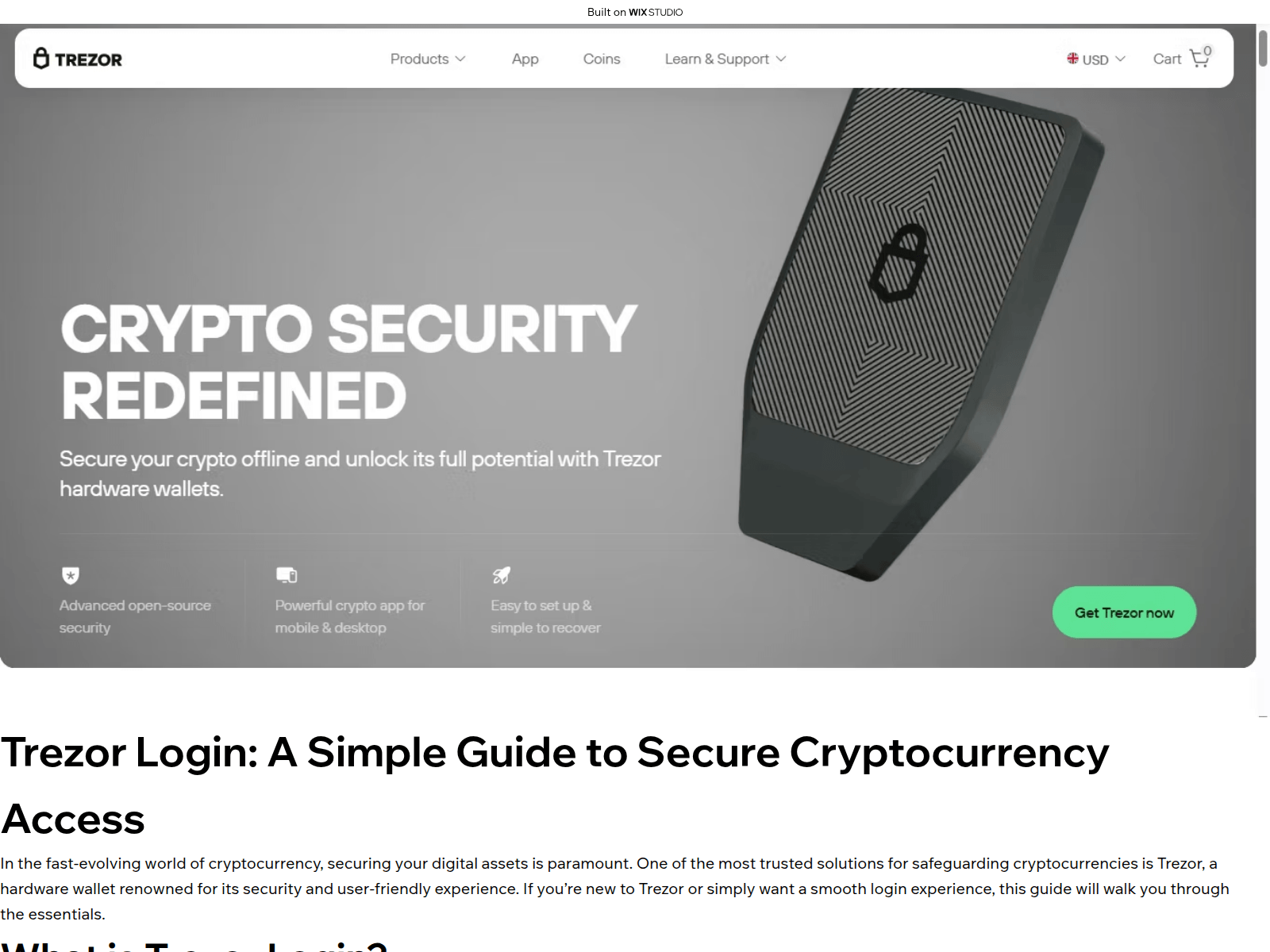 Forensic screenshot of trizorlogs.wixstudio.com