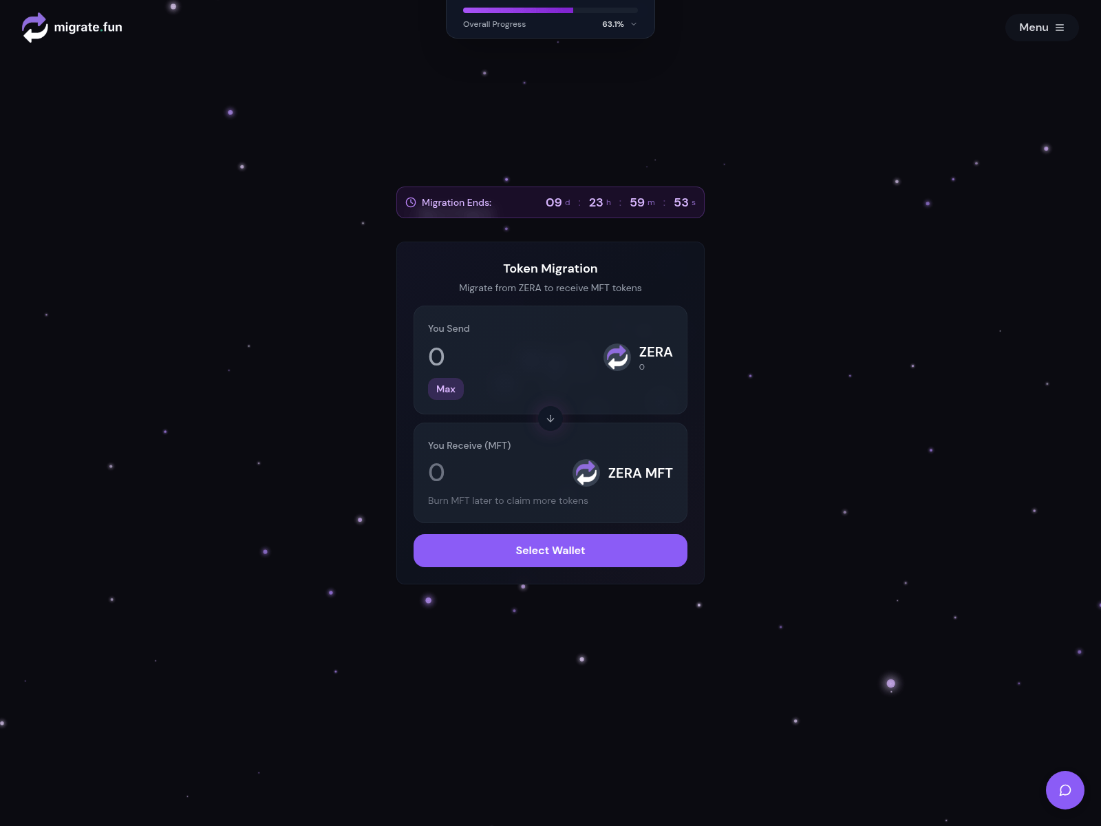 Forensic screenshot of migrate.fun-zera.pro